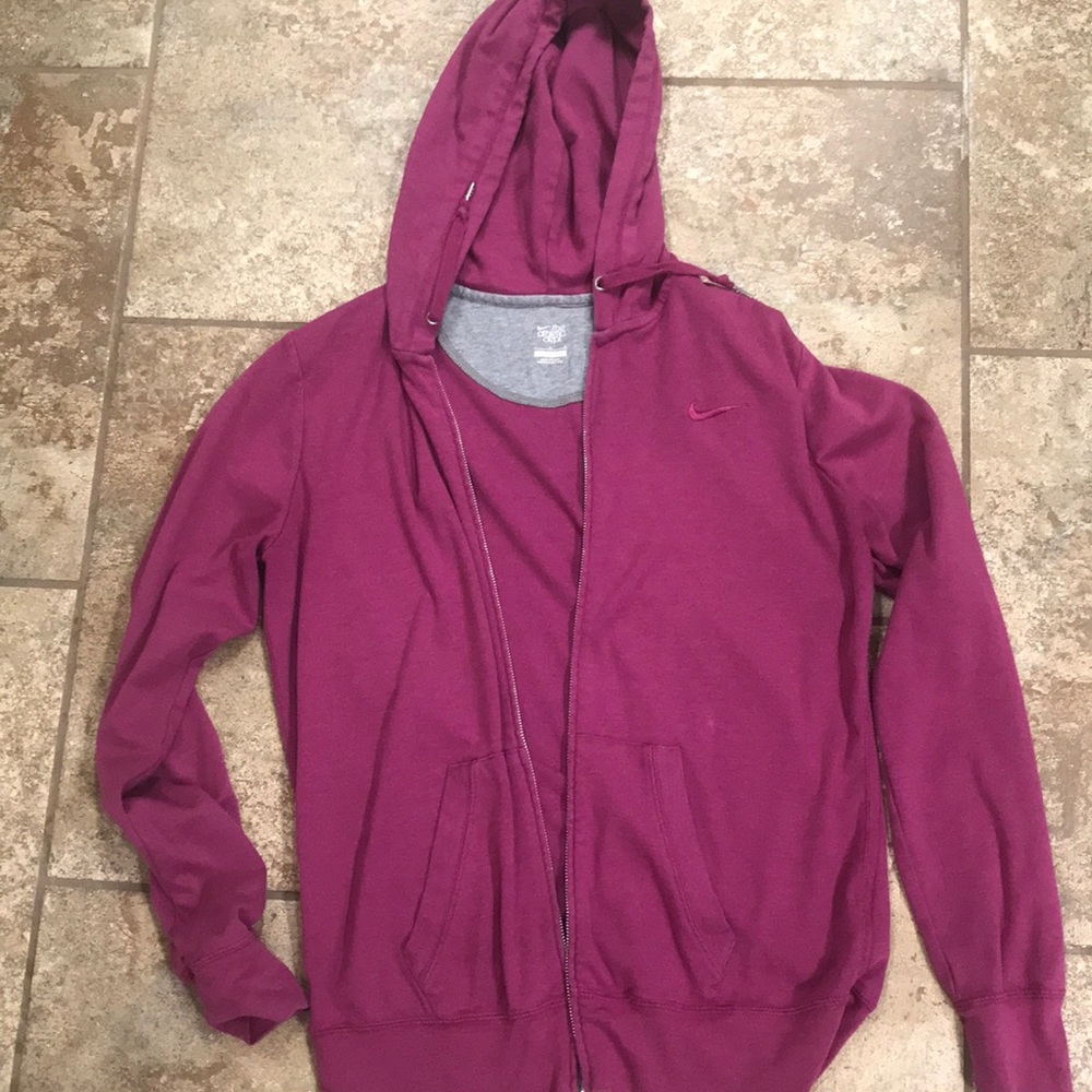 Size L Nike Purple/Pink hood sweater jacket